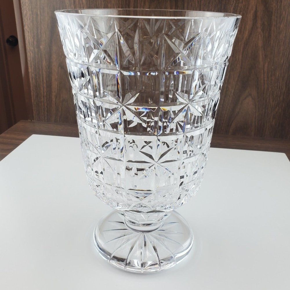 Vintage Waterford Cut Crystal Footed Vase, Giftware Collection